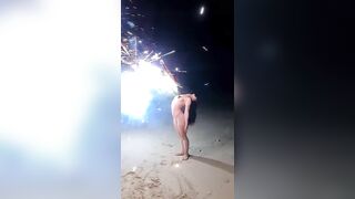 Festival and Rave Girls: Slut with Fireworks #4