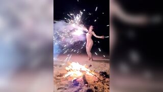 Festival and Rave Girls: Slut with Fireworks #3