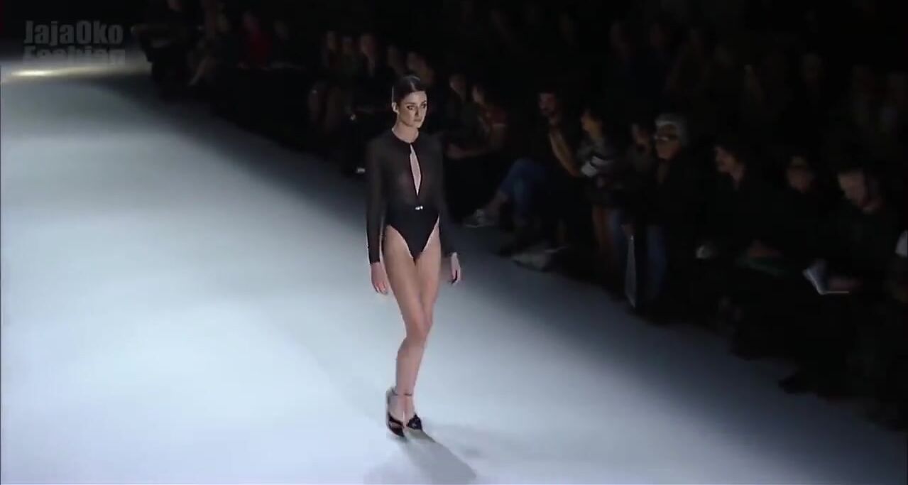 See-through strutting on the catwalk