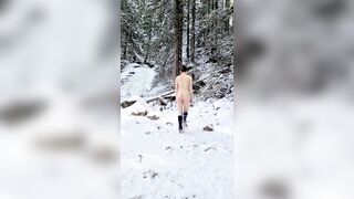 Outdoor Nudity: A naked hike to the frozen falls, yes I'm crazy & yes I'm fun ♥️♥️ #2