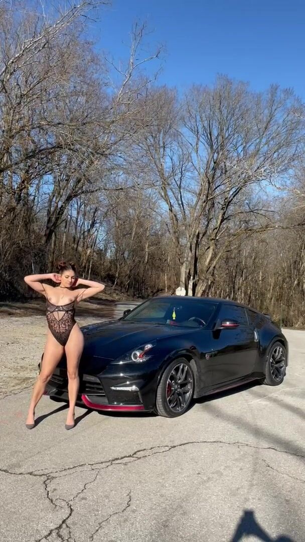 Posing in front of my car in 30° weather because a hoe never gets cold