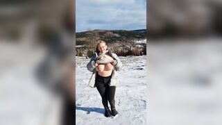 Outdoor Nudity: Tits also need to breathe the mountain air sometimes #4