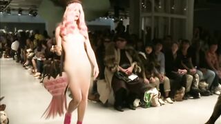 Nude on Stage: Naked Model from London Fashion Week [Different Angle] #1