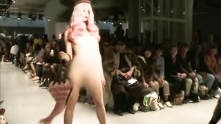 Nude on Stage: Naked Model from London Fashion Week [Different Angle] #2
