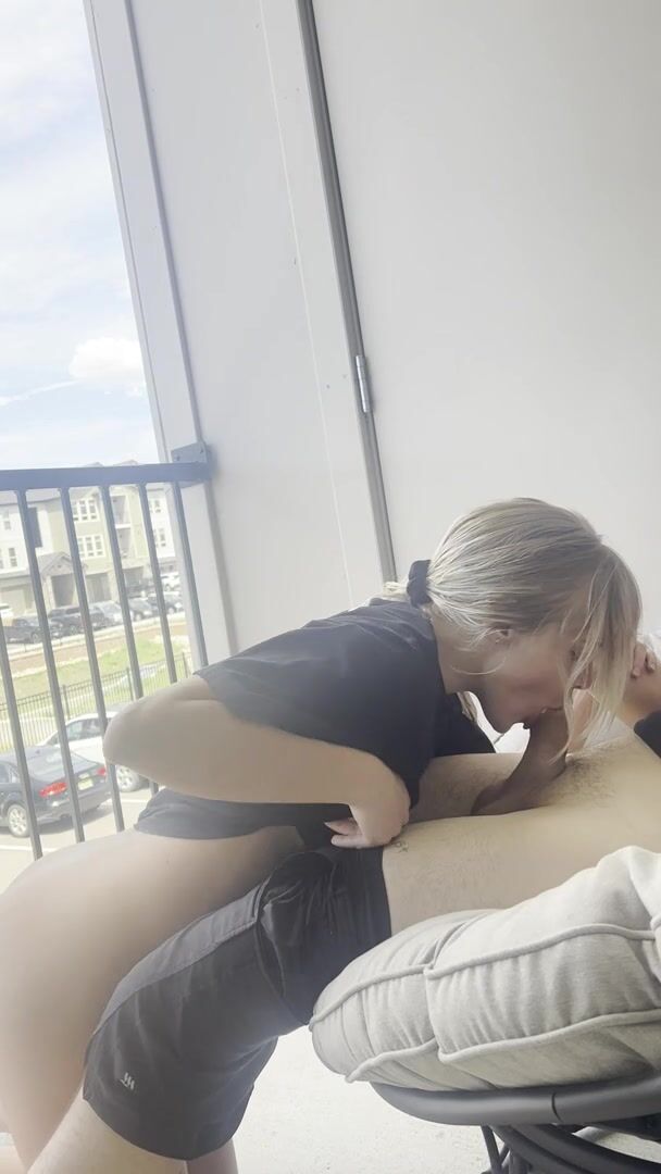Sneaking in a quick fuck on my patio