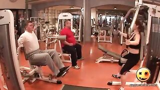 Public Nudity: Olga Pavlenko Flashing Big Boobies At The Gym #3