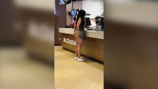 Public Nudity: Slutty girl Flashes At McDonalds And Rubs Ice Cream On Ass #2